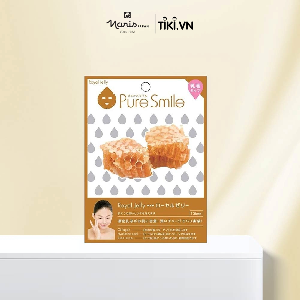 Mặt nạ Naris Pure Smile Milk Essence Mask Royal Jelly N005 20ml/1 miếng