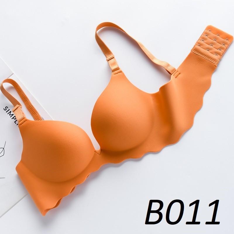 Áo Lót Đúc Su Thông Hơi Không Gọng Nâng Ngực Chống Hằn Mỡ B011 - Cam,38B