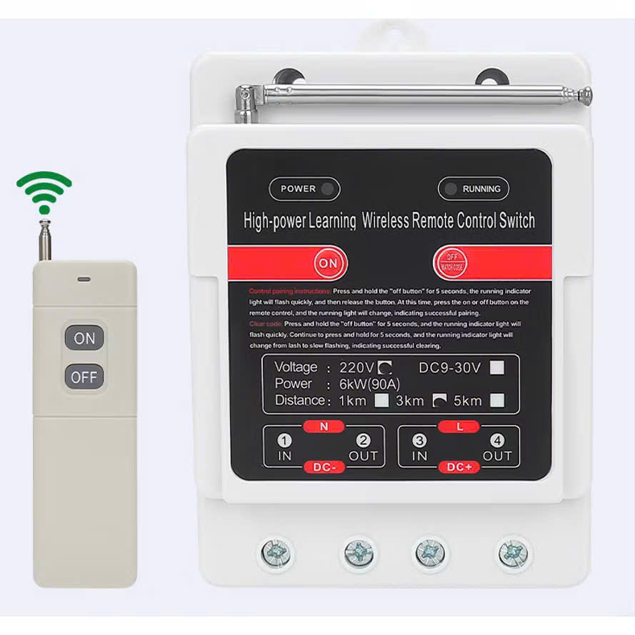 Bộ Điều Khiển Từ Xa 3km 1 Pha, 3 Pha - Công Suất Khủng 22kW, Tải Siêu Khỏe, Chống Mất Pha Cực Bền, ĐÈN TRANG TRÍ