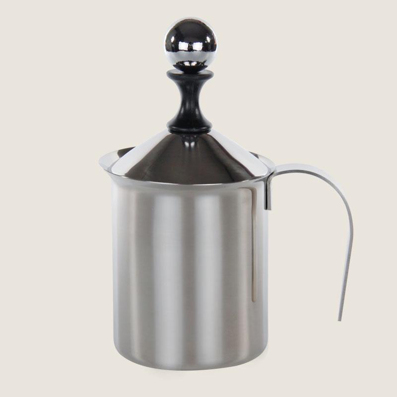 Ca đánh sữa lạnh latte, ca tạo bọt sữa cầm tay inox 2 lớp (400 - 800 ml