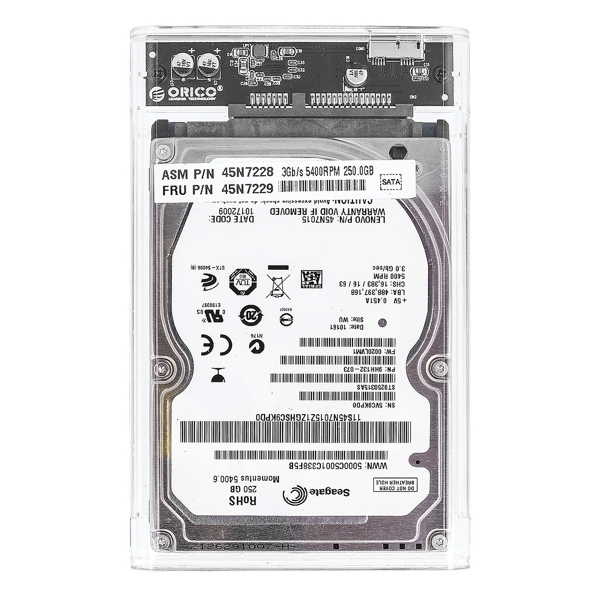 Hộp Đựng Ổ Cứng 2.5" Orico USB 3.0 Nhựa Trong Suốt cho Ổ HDD và SDD - Hàng Chính Hãng