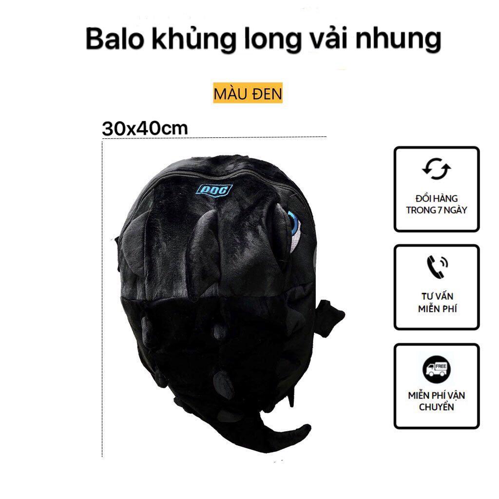 Balo khủng long vải nhung cỡ lớn màu cam