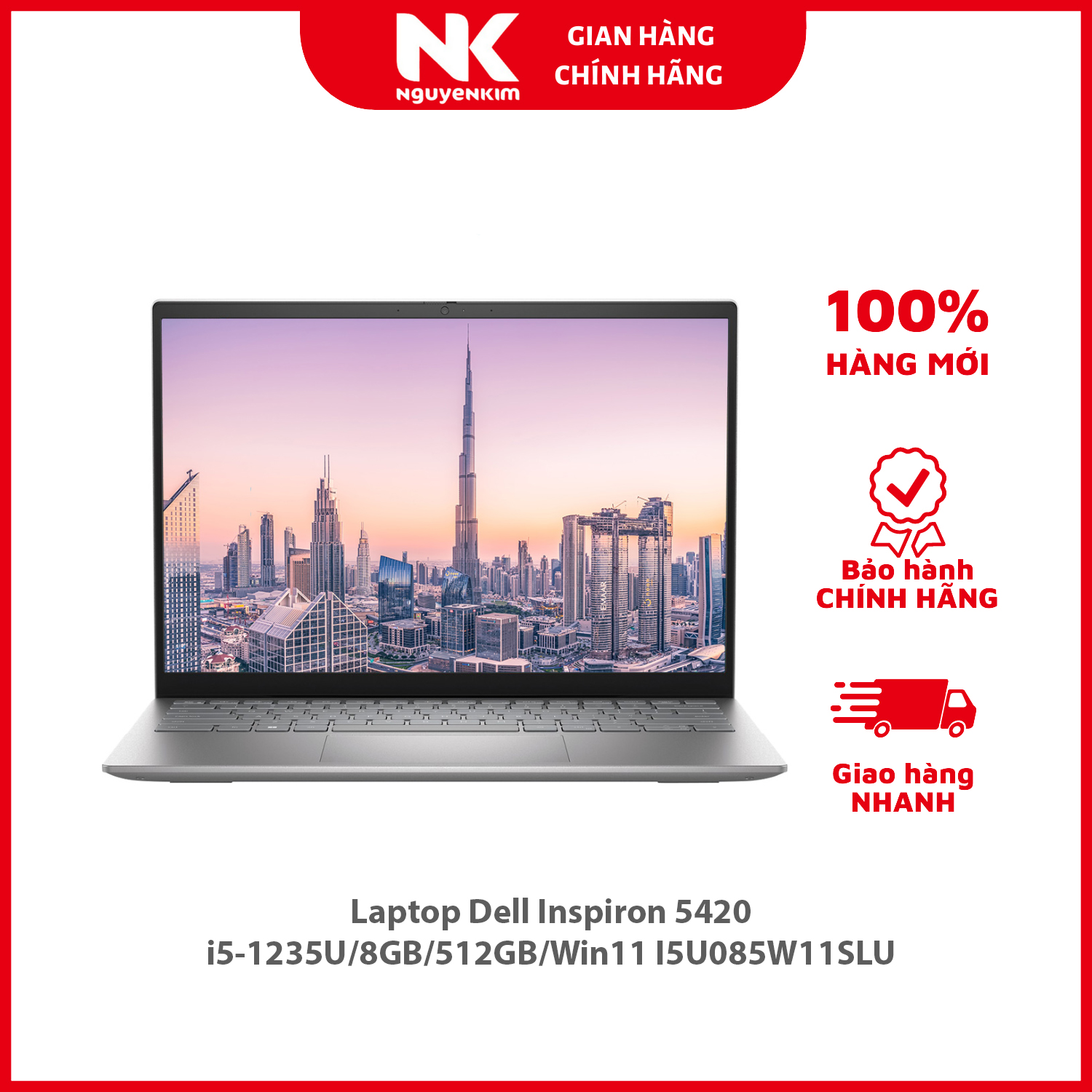 Laptop Dell Inspiron 5420 i5-1235U/8GB/512GB/Win11 I5U085W11SLU - Hàng chính hãng