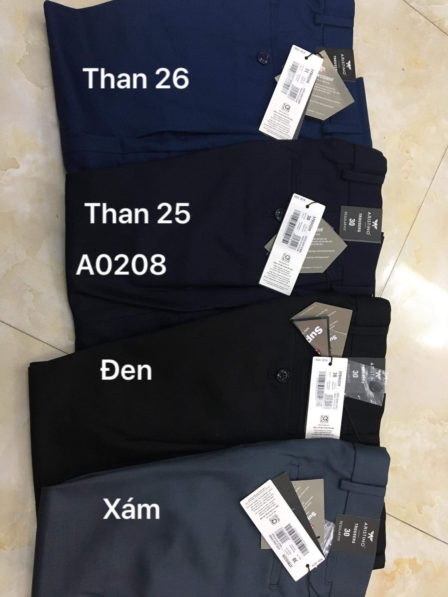 Quần dài nam, quần âu nam ATR00208 - Xanh than 26