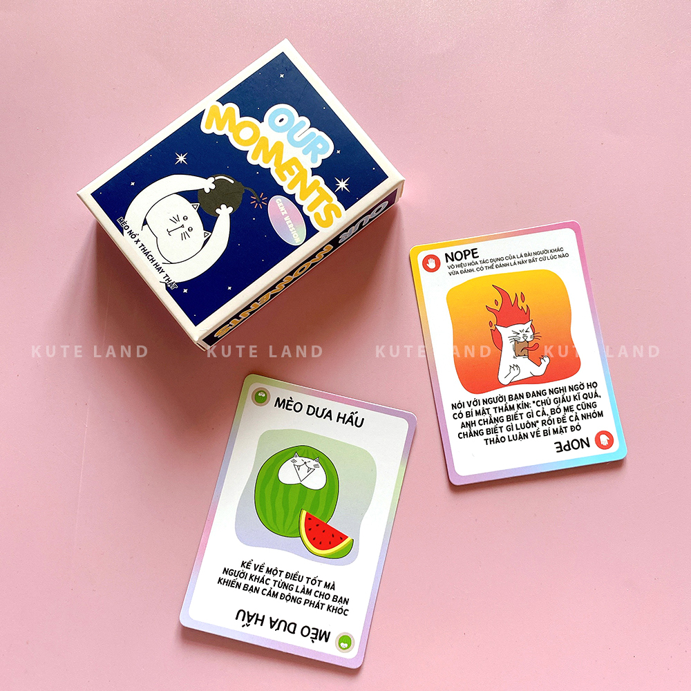 Bộ Bài Học Đường Our Moments 56 Lá Boardgame Mèo Nổ Kết Hợp Thách Hay Thật Chơi Tại Trường Học