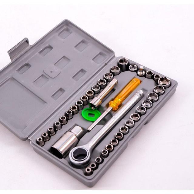 BỘ ĐỒ NGHỀ 40 MÓN CHẤT LƯỢNG TỐT - đồ sửa xe - DỤNG CỤ SỬA XE MÁY - - BỘ KHẨU ĐA NĂNG - ĐỒ NGHỀ SỬA XE - dung cụ sửa chữa - bộ khóa - mở ốc vít