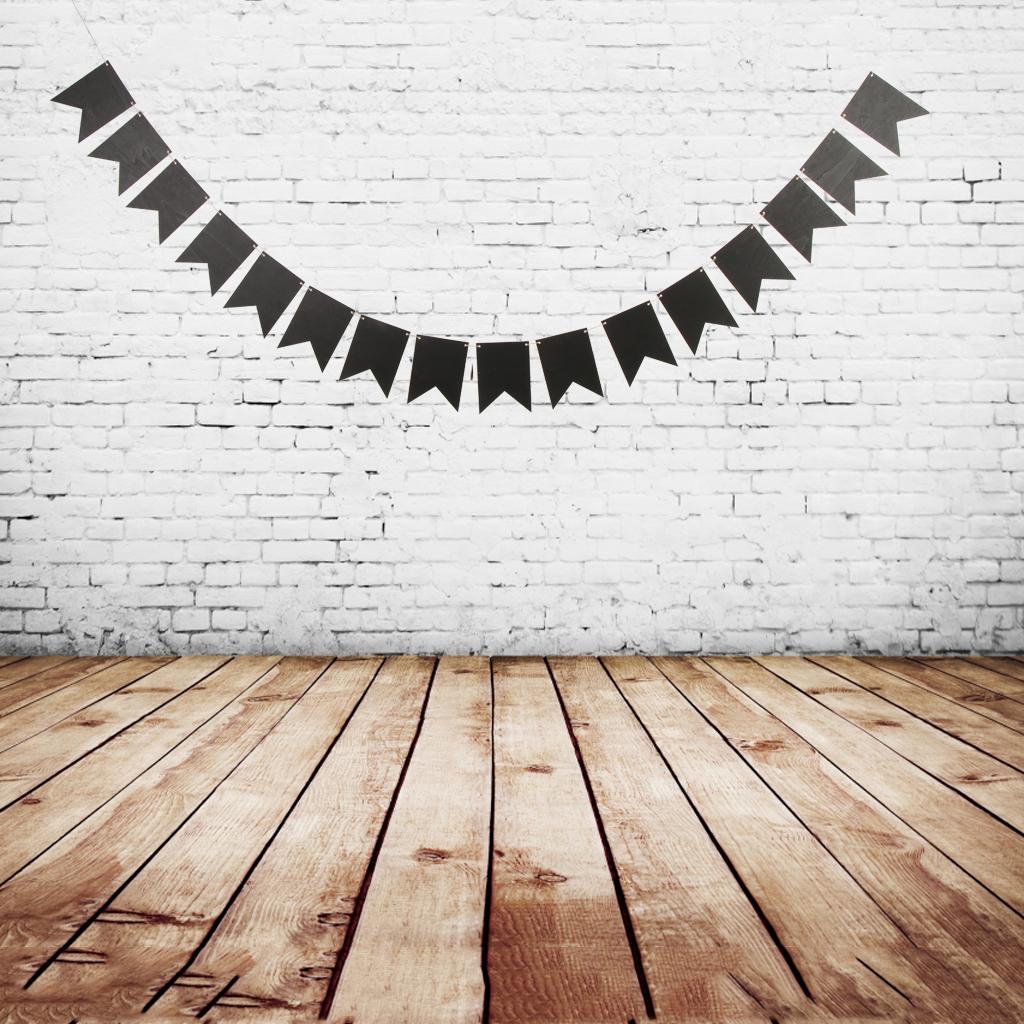Wooden Chalkboard Pennant Flag DIY Banner Garland Party Decor