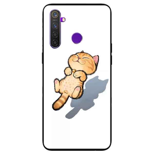 Ốp lưng in cho Realme 5 Pro/ Realme Q Mẫu Mèo Vàng