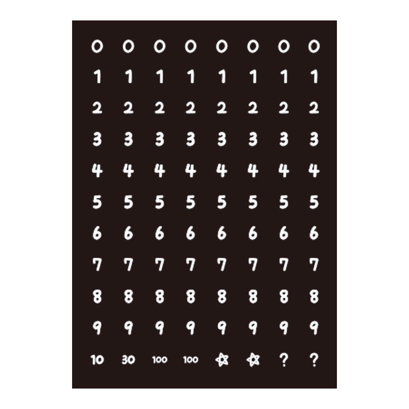 Tấm sticker in chữ cái chữ số thích hợp trang trí sổ tay/nhật ký ST38