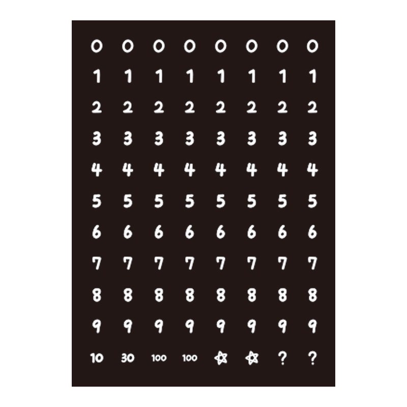 Tấm sticker in chữ cái chữ số thích hợp trang trí sổ tay/nhật ký ST38