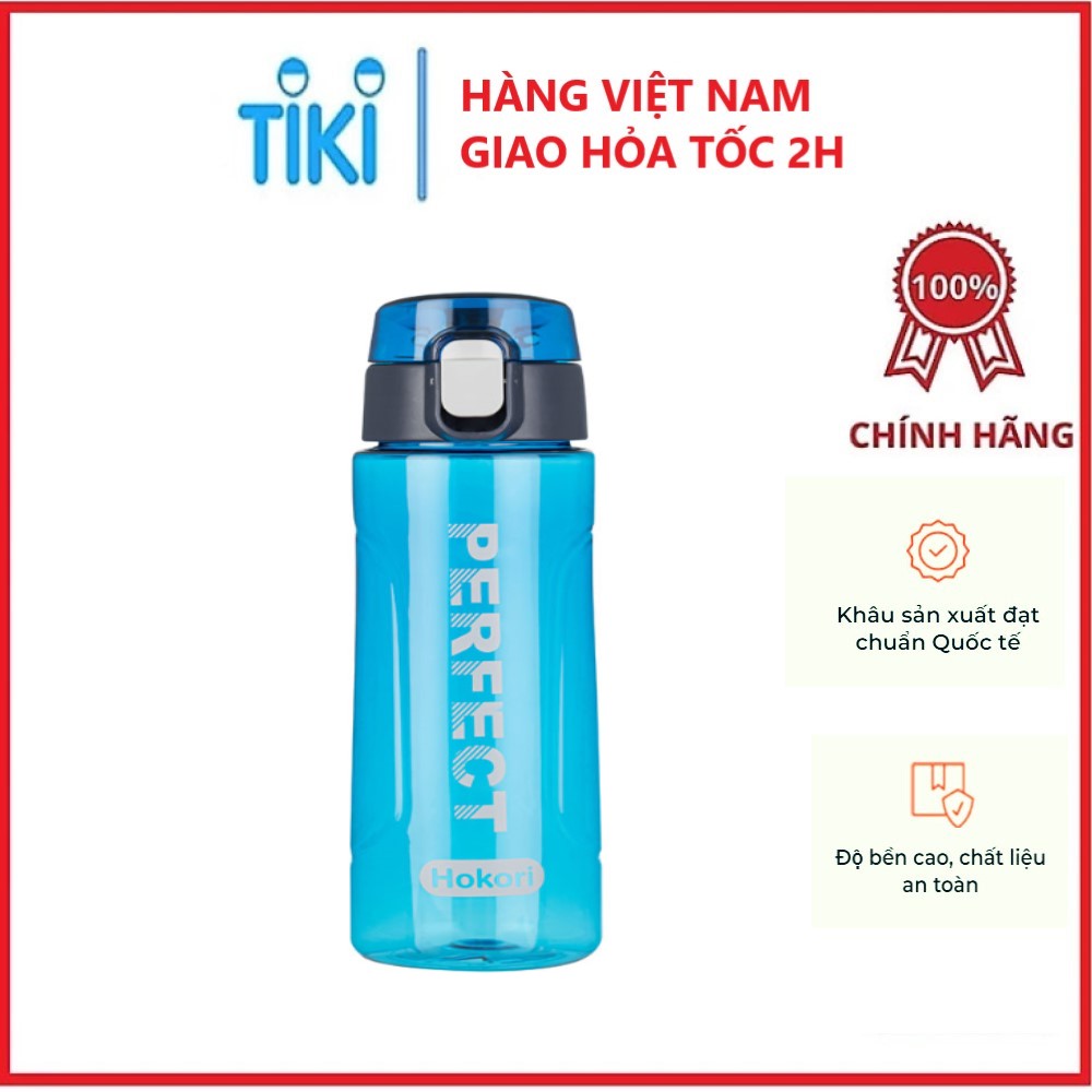 Bình Nước Thể Thao HOKORI, Nhựa PP Nguyên Sinh , Chịu Được Nhiệt Độ Cao, Dung Tích 700ml, An Toàn Cho Sức Khoẻ - Hàng chính hãng