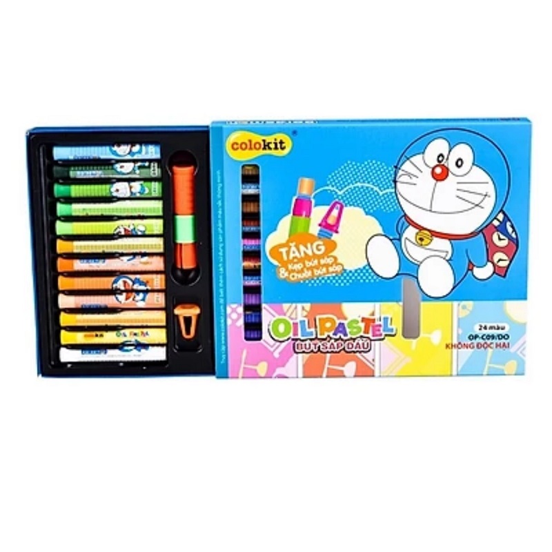 Sáp dầu 24 màu Thiên Long - Colokit Doraemon; OP-C09/DO