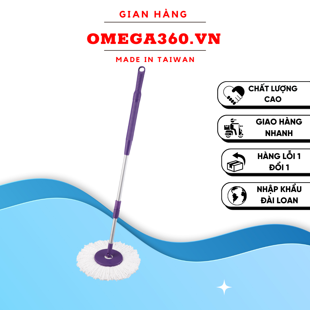 THÂN CÂY LAU NHÀ 360 OMEGA SUPA MOP NHẬP KHẨU ĐÀI LOAN