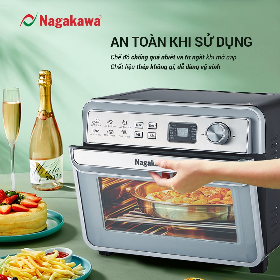 Nồi chiên không dầu cảm ứng Nagakawa NAG3309 (24L)- Hàng chính hãng