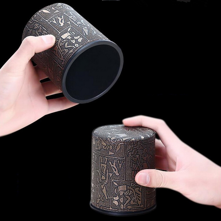 Lắc xí ngầu sang trọng dùng cho quán bar, karaoke kèm 5 viên xí ngầu V.2