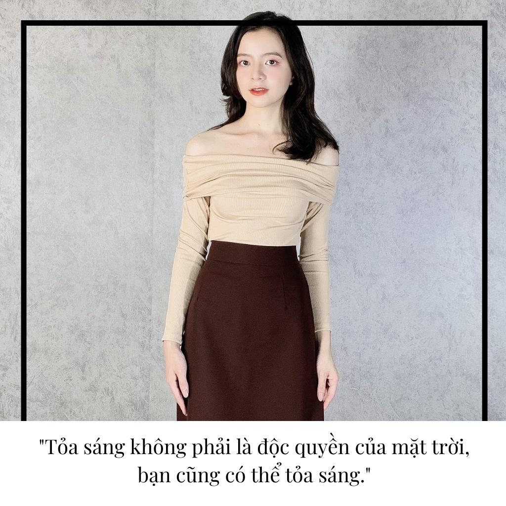 Chân váy công sở mã 809 EMIX , dáng dài, midi, cạp cao, khóa sau, vải tuytxi, mềm mịn, đứng dáng