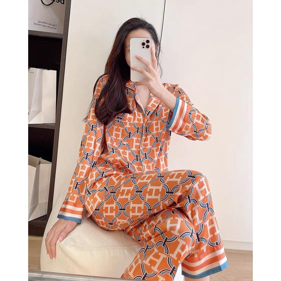 Đồ Bộ Pijama Lụa Đồ Mặc Nhà️ Bộ Ngủ Cao Cấp Mát Mềm Mịn - ELSA