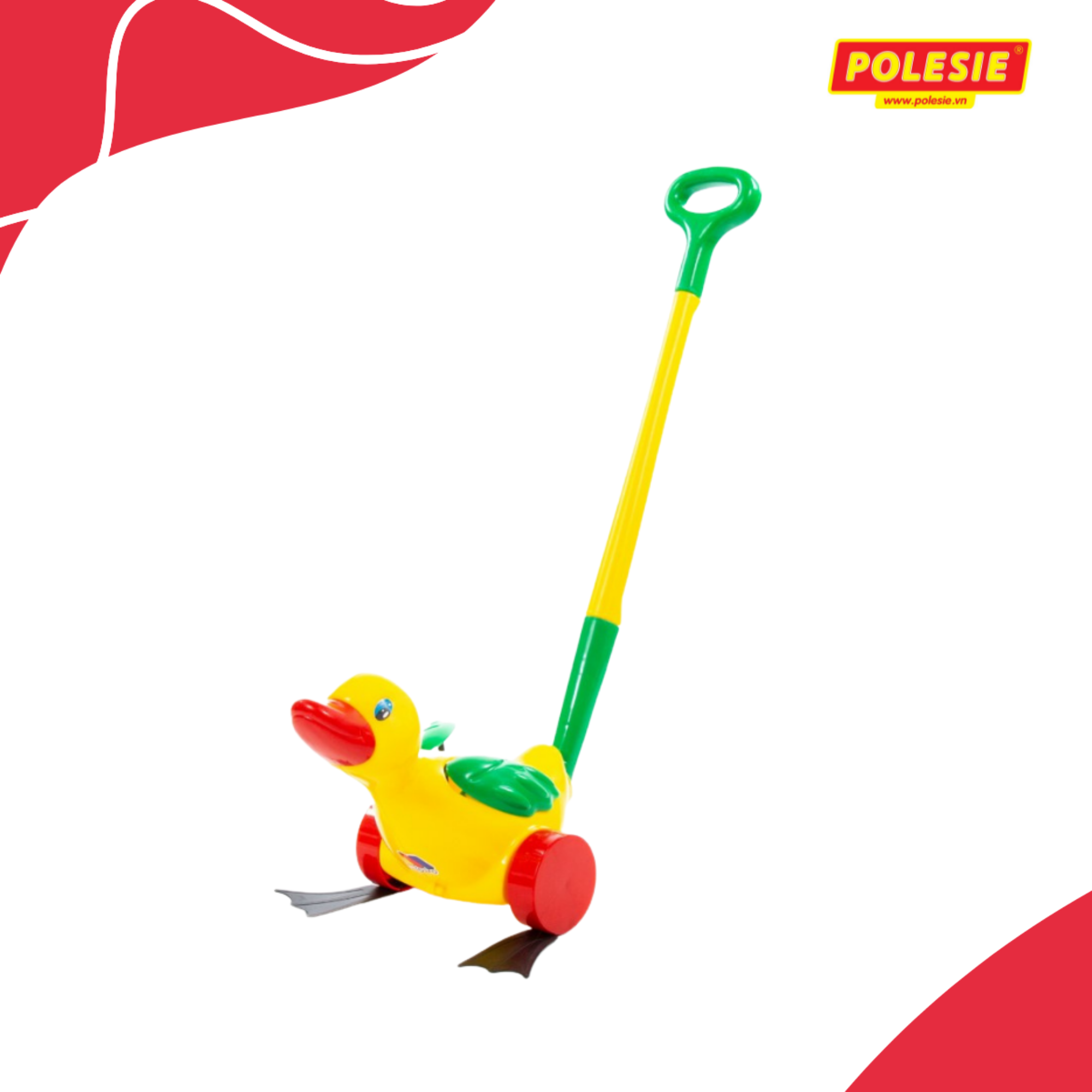 Đồ Chơi Xe Đẩy Vịt Con Giúp Bé Thích Thú Tập Đi Polesie 7925 - Hàng Chính Hãng Nhập Khẩu Châu Âu