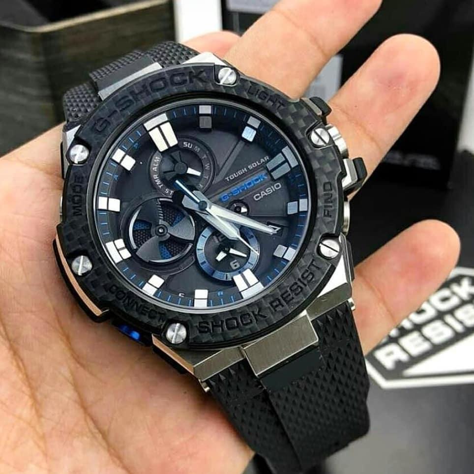 Đồng Hồ Nam Dây Nhựa Casio G-Shock GST-B100XA-1ADR Chính Hãng - Kính Sapphire - Carbon - Bluetooth - Năng lượng mặt trời - GST-B100XA-1A G-Steel