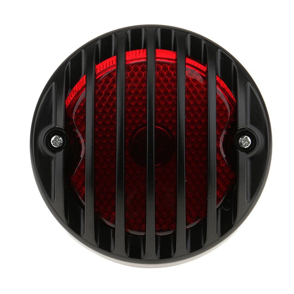 Motorcycle  Side Mount Bracket W/ Rear Tail Brake Light - Black