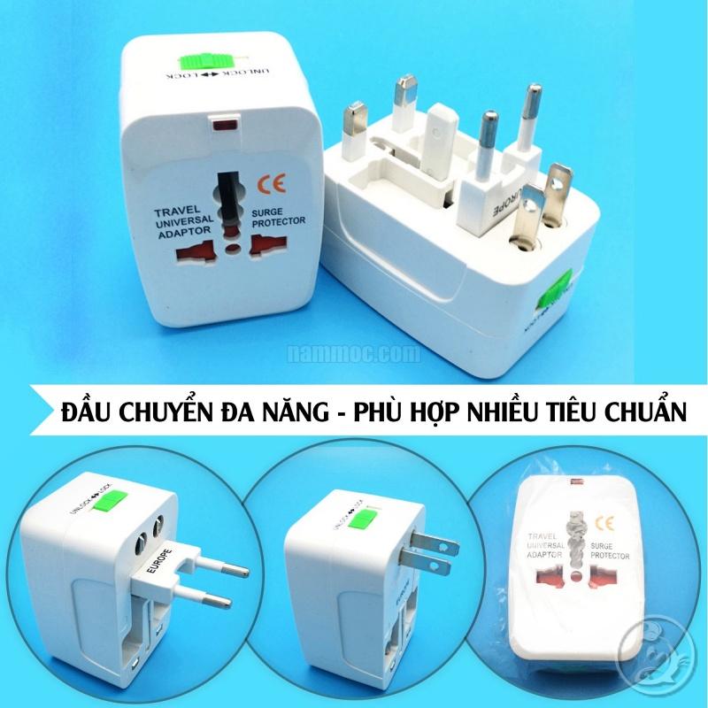 Đầu Chuyển Phích Cắm Đa Năng All in One | Chuyển Đổi Phích Cắm 2 Chấu - 3 Chấu - Theo Tiêu Chuẩn Nhiều Nước