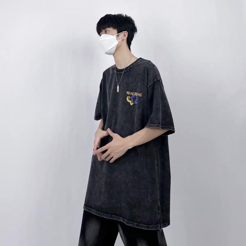 Áo thun wash đậm áo thun loang hàn quốc áo thun pain