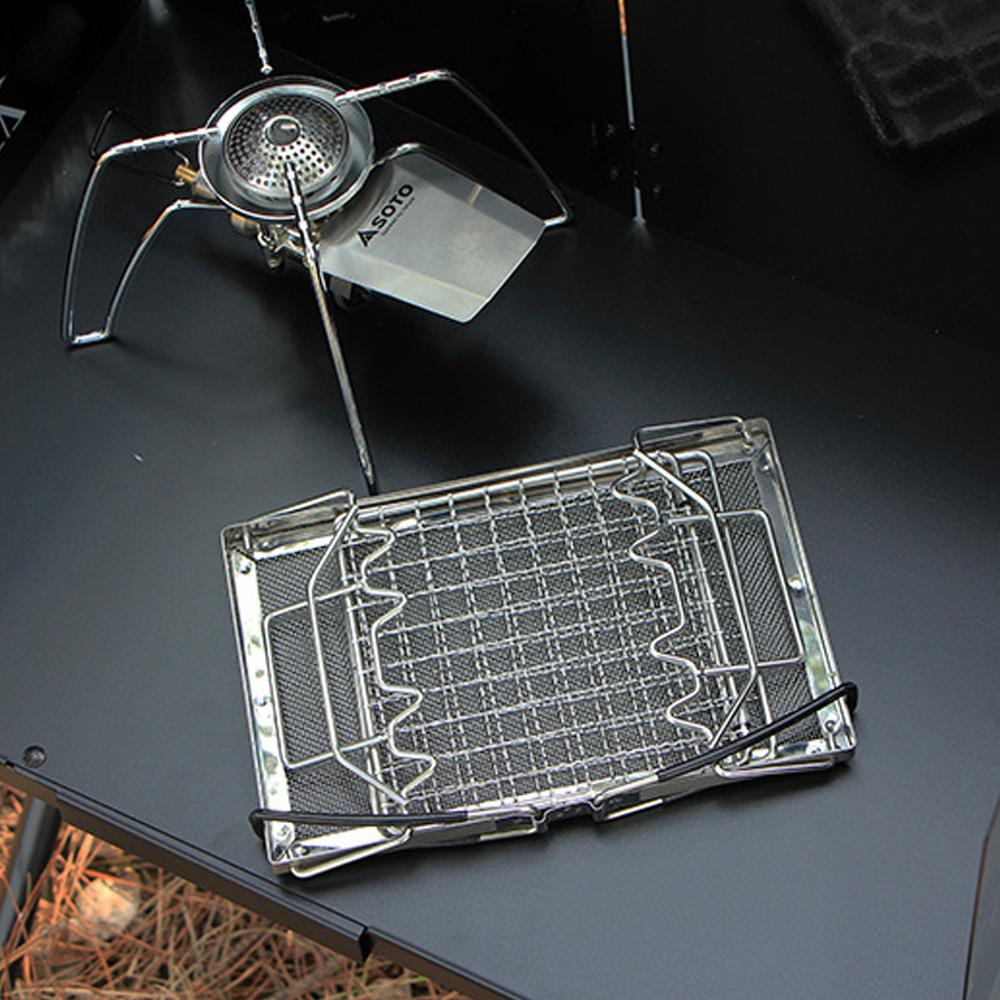 Portable StoveTop Grill Net Mini Foldable Furnace Grill Rack Barbecue Toast Baking Holder Heating Bracket Outdoor BBQ Cooking Tools