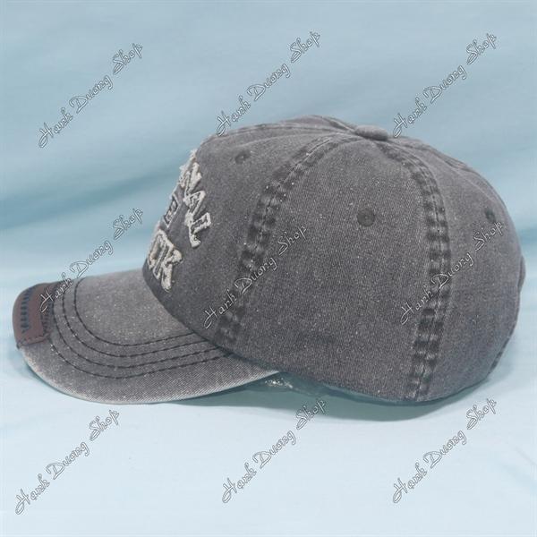 Nón kết thời trang, mũ lưỡi trai thêu chữ Original The Black vải kaki oát có khóa tăng giảm size đầu từ 56-60cm - Đen