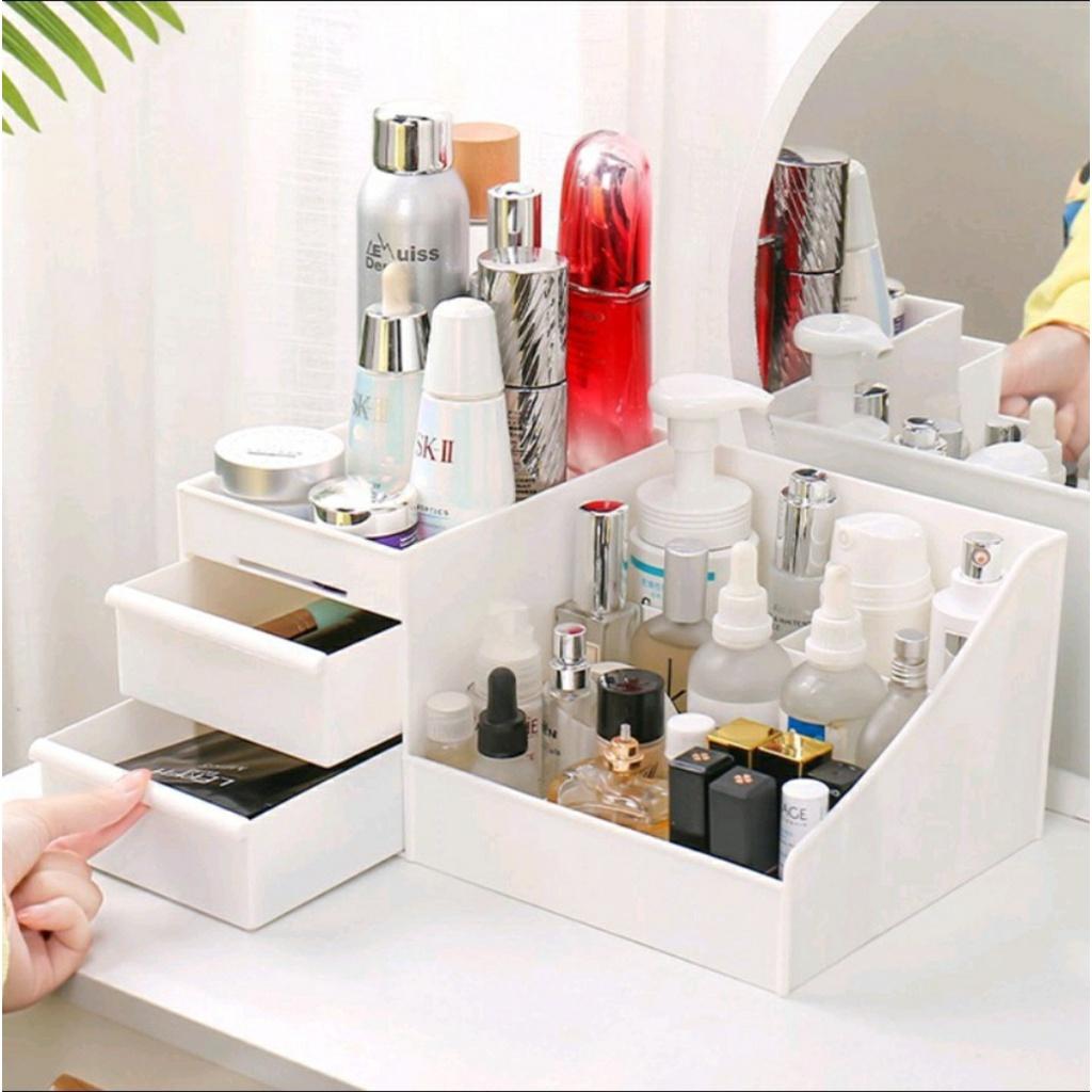 Khay Đựng Mỹ Phẩm, Đựng Đồ Trang Điểm 3 Tầng 2 Ngăn Kéo Tiện Dụng