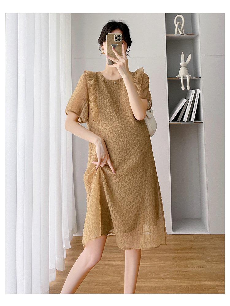 Đầm bầu sơ mi công sở dáng dài DR3122