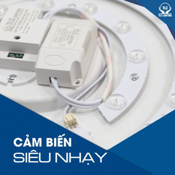 Đèn LED Ốp Trần Cảm Ứng Radar 20W, 33W TLC Lighting - Cảm biến xuyên vật thể, cảm nhận được những cử động nhỏ - Chống ẩm tốt, chống loá - Lắp đặt phòng tắm, xông hơi, nhà ở, chung cư