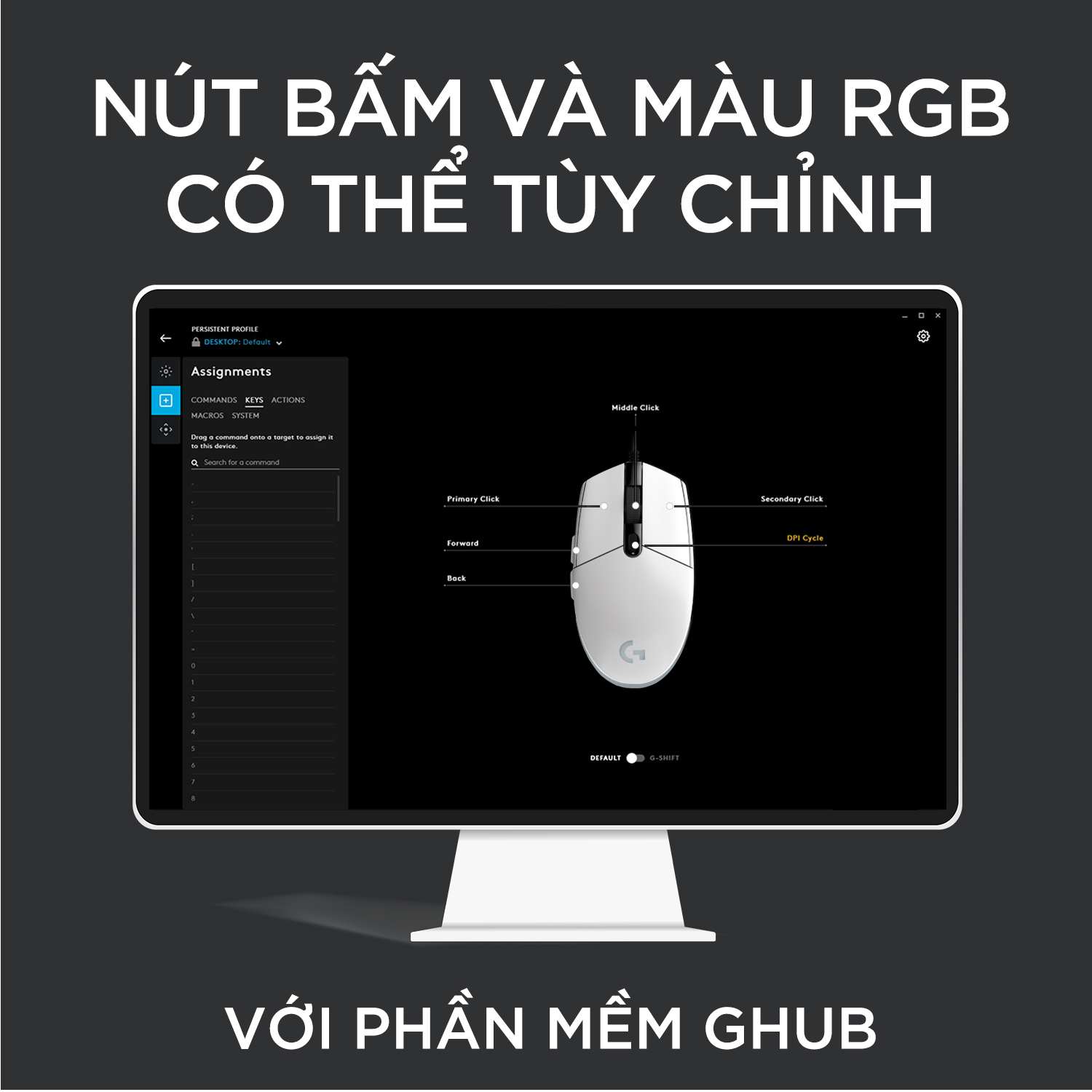Chuột game có dây Logitech G102 Lightsync - Tùy chỉnh RGB, 6 nút lập trình, nhẹ, 8000 DPI, PC/Mac - Hàng Ch��nh Hãng