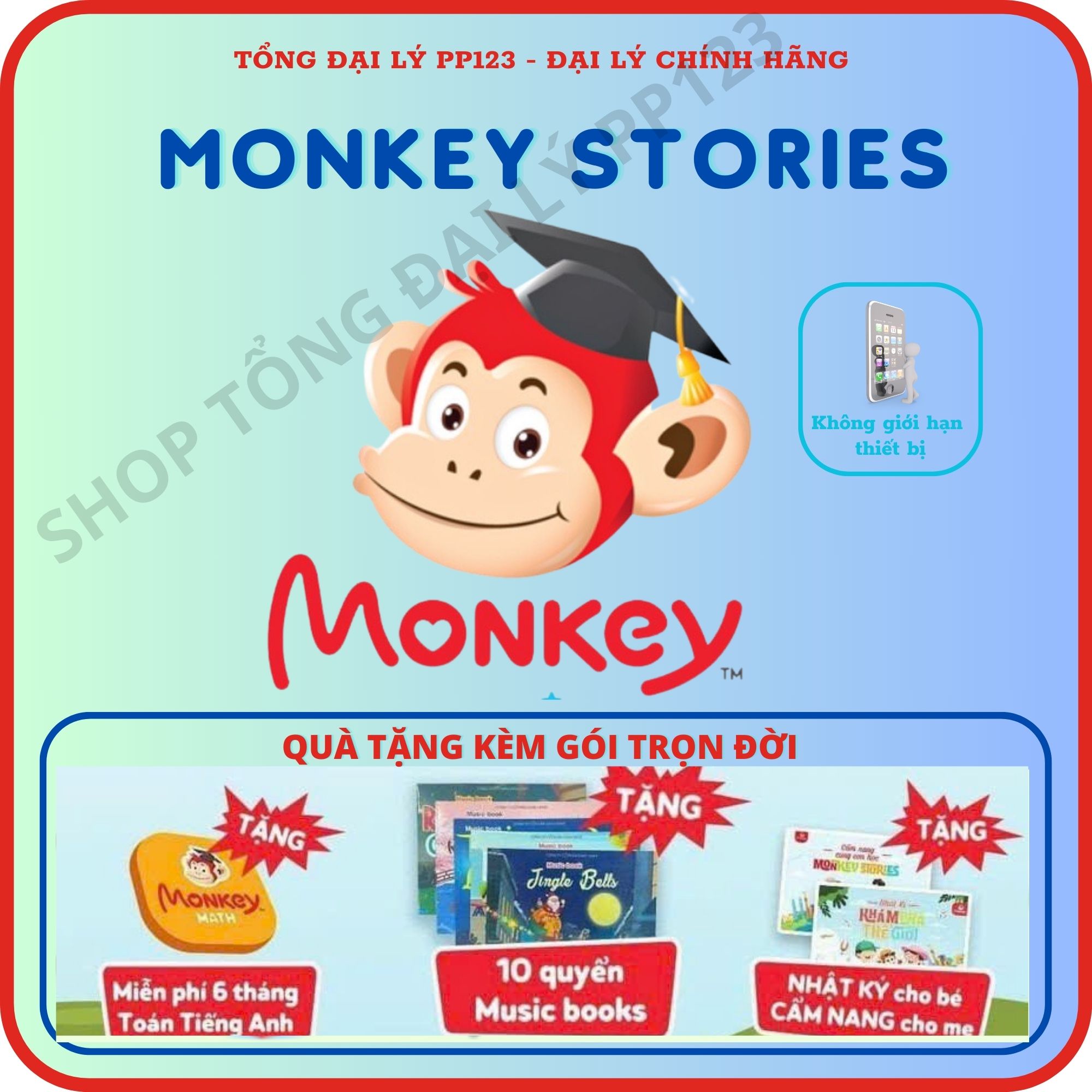 Hình ảnh Monkey Stories  (Trọn đời, 1 năm)- VOUCHER - Phần mềm Tiếng anh online chất lượng cao cho bé