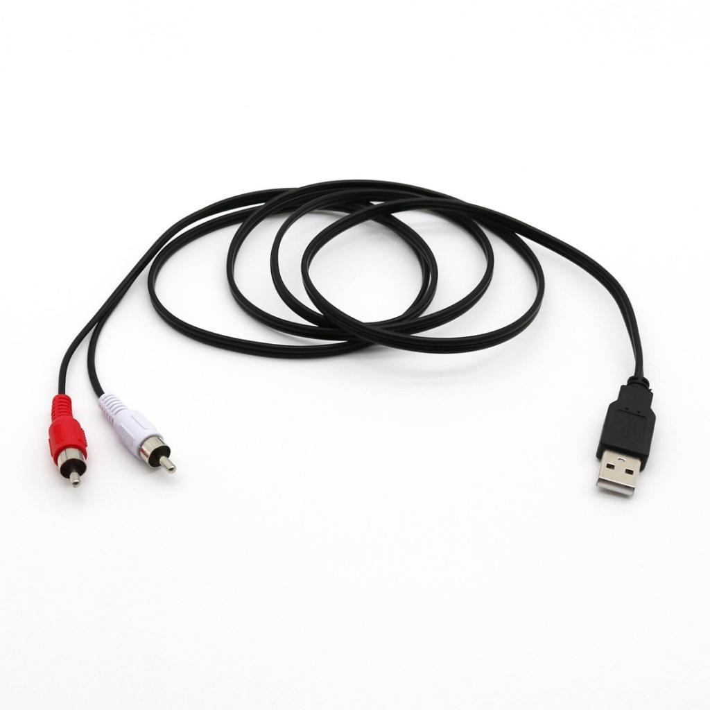 USB2.0 Male to 2 Male AV Converter Audio Adapter Cable for HDTV TV
