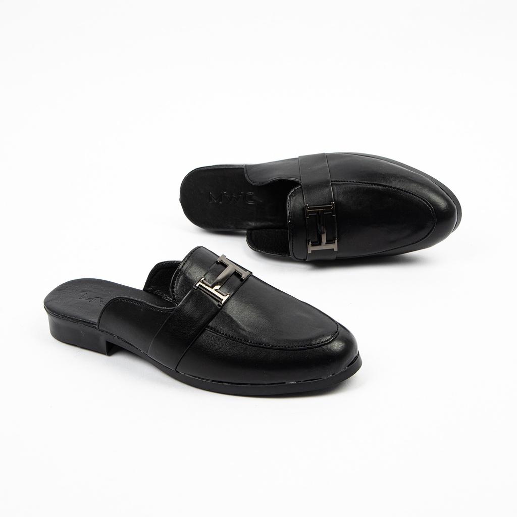 Giày Sục Nam Da Pu Khóa chữ H Trẻ Trung Trẻ Trung Chuẩn Xịn Êm chân S1167