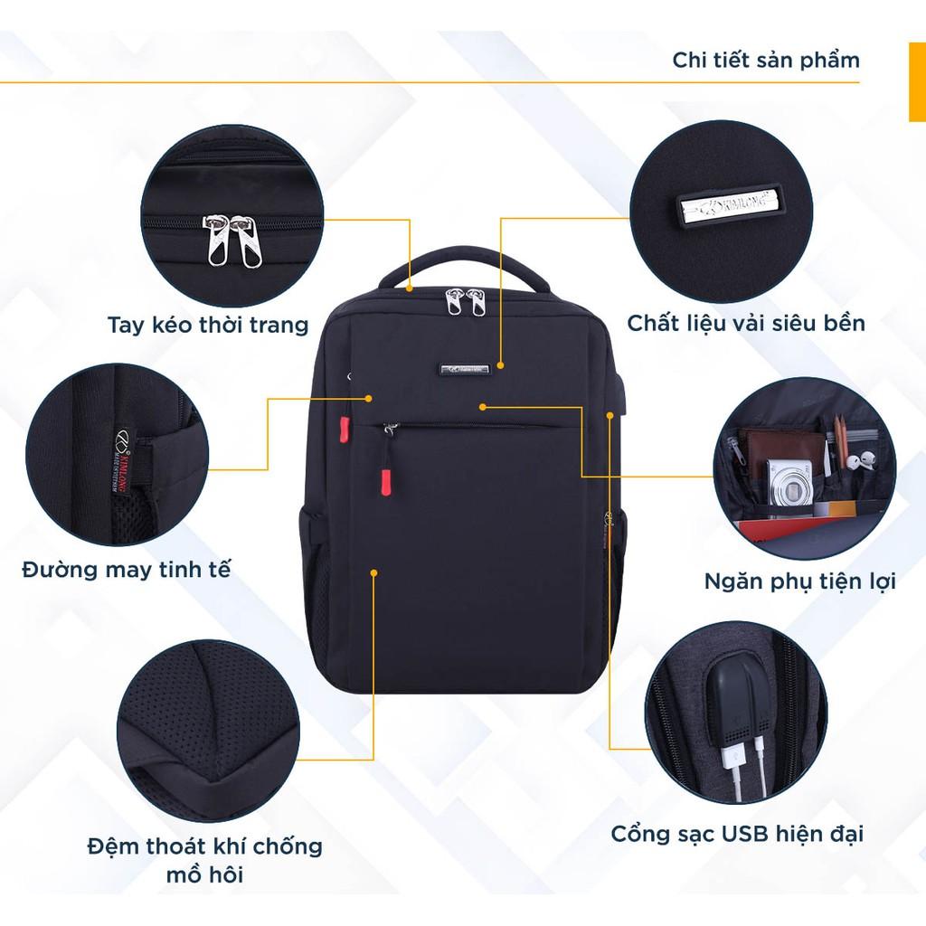 Balo Laptop 14Inch Có Sạc Usb Thời Trang Cao Cấp Kim Long Kl040 - Thời Trang Ti Ti