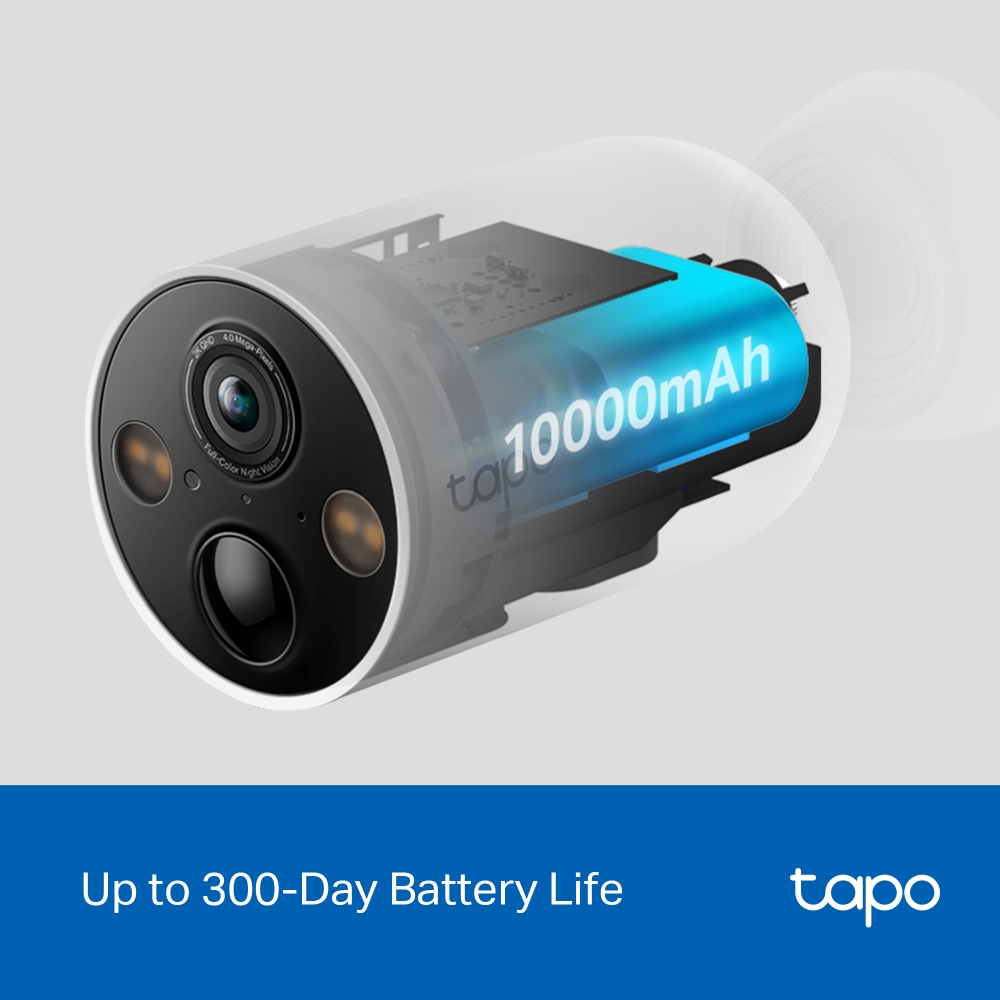 Camera WIFI ngoài trời TP-Link Tapo C425 | 2K 4MP | Đế nam châm | Pin 10KmAh | Cài đặt App Tapo | Bảo hành 2 năm | Hàng Chính Hãng