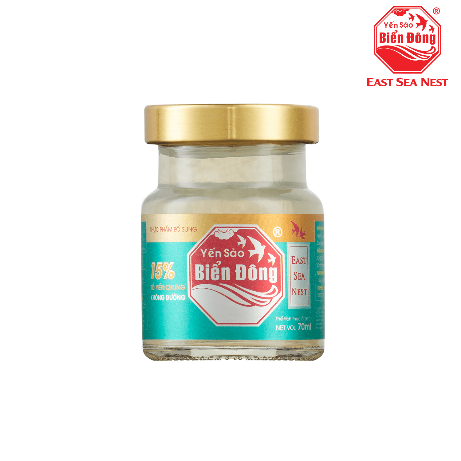 Yến Chưng Sẵn Không Đường YẾN SÀO BIỂN ĐÔNG EAST SEA NEST hủ 70ml