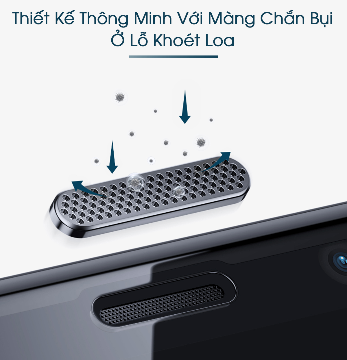 Kính Cường Lực Full màn Chống Bụi Màng Loa Cao Cấp cho iPhone 12 / 12 Mini/ 12 Pro/ 12 Pro Max- Hàng Chính Hãng