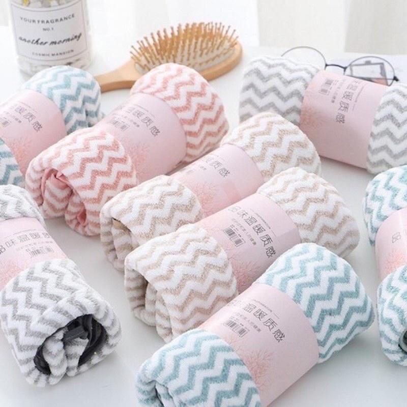 Set 5 Khăn Mặt Lông Cừu Xuất Hàn Cao Cấp Siêu Mền Mịn Thấm Hút Tốt