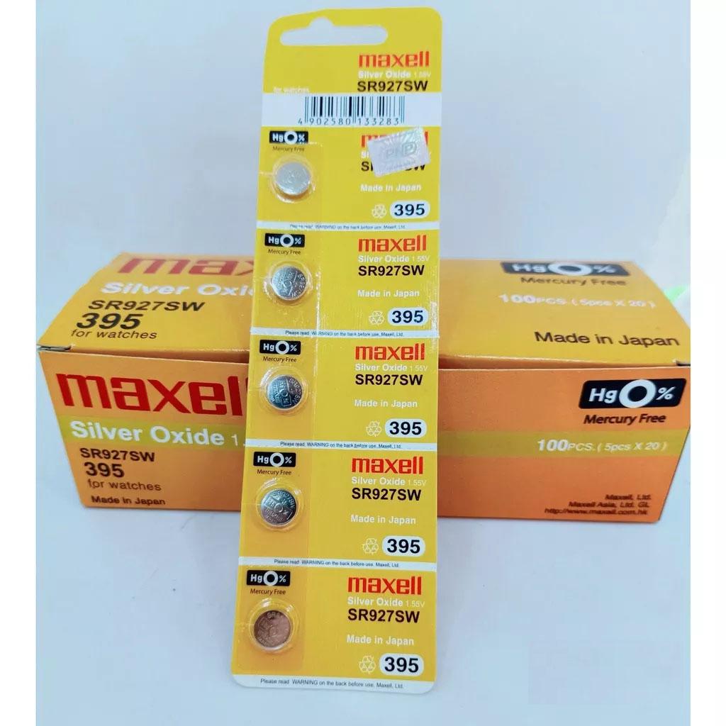 Pin đồng hồ chính hãng Maxell 395 SR927SW AG7 cho đồng hồ, thiết bị điện tử - 10 Viên