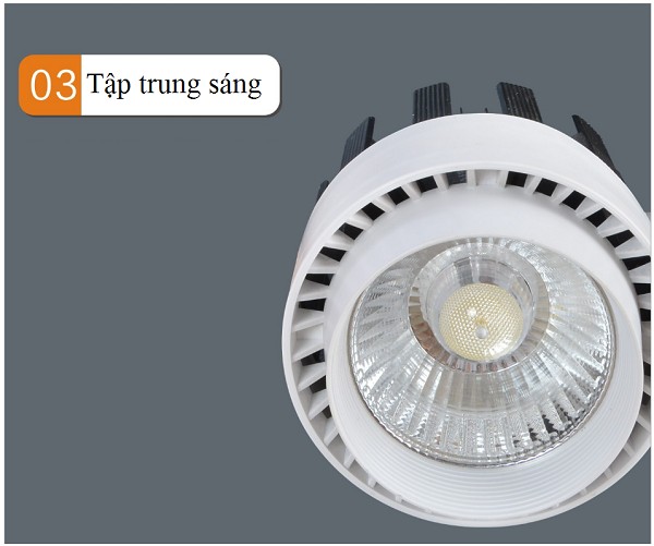 Combo bộ sản phẩm 3 đèn rọi ray 20W + 1 thanh ray 1.5 mét