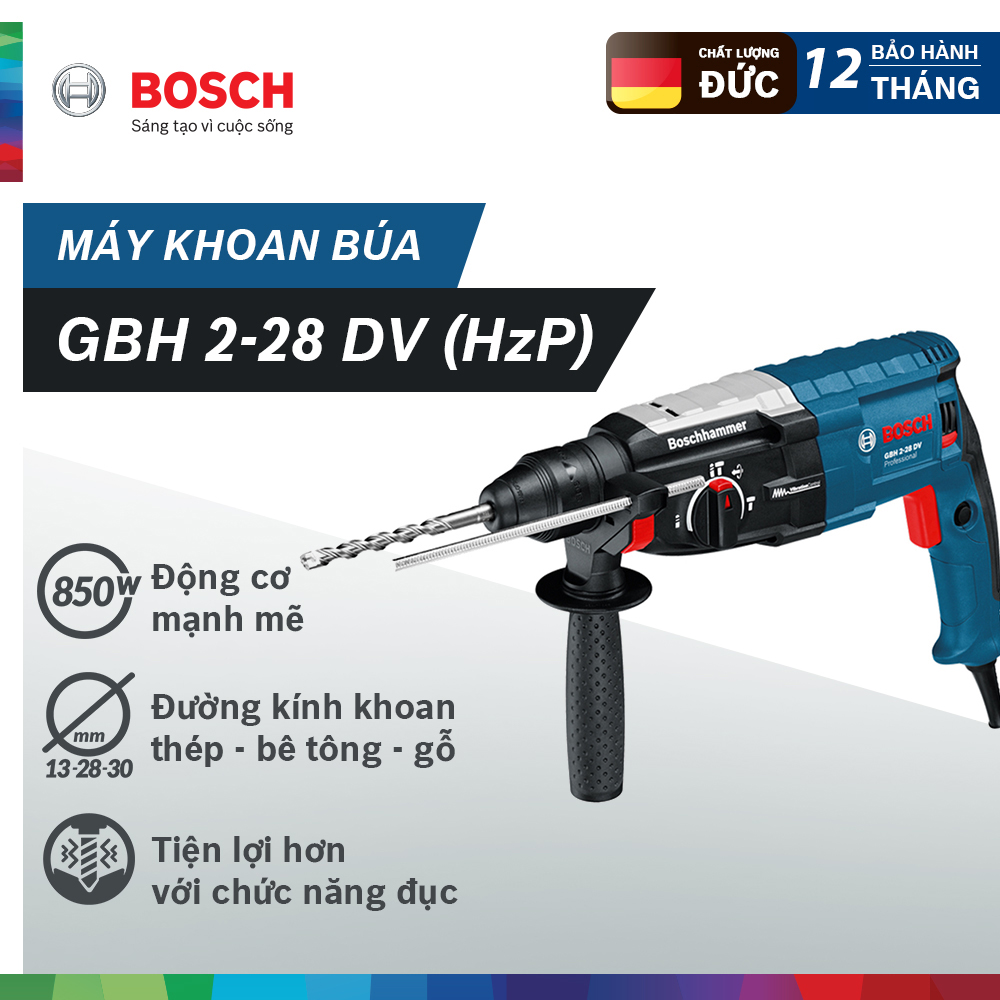Máy khoan bê tông Bosch GBH 2-28 DV 820W