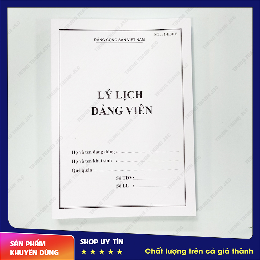 [Có sẵn] [Ảnh thật] Quyển lý lịch Đảng viên mẫu 1-HSĐV loại 28 trang và 32 trang