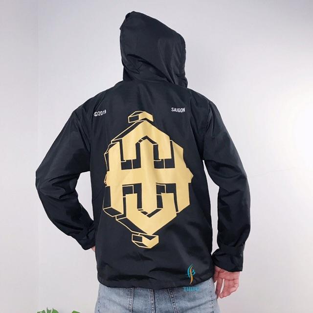 Áo khoác dù nam nữ in kí tự