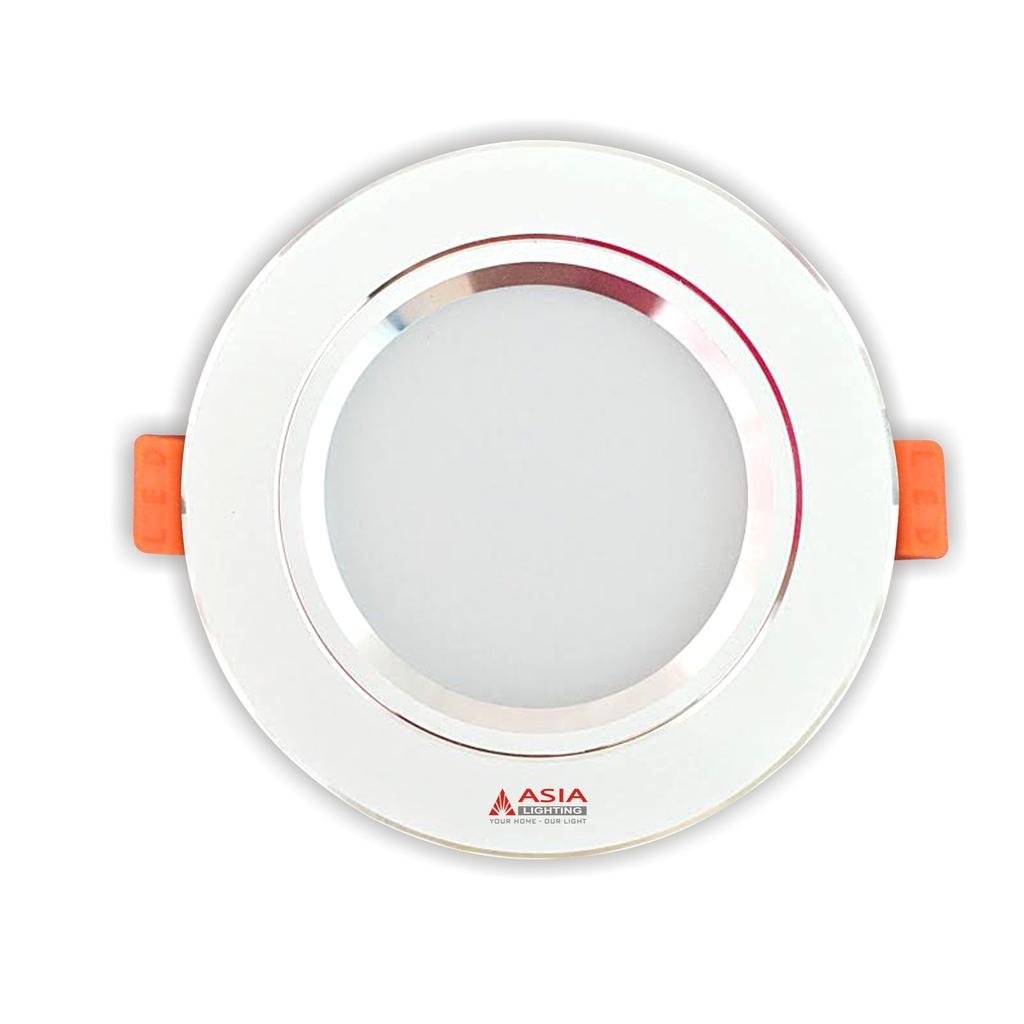 Đèn âm trần tròn viền bạc 5W,7W,9W_Asia Lighting_Hàng chính hãng