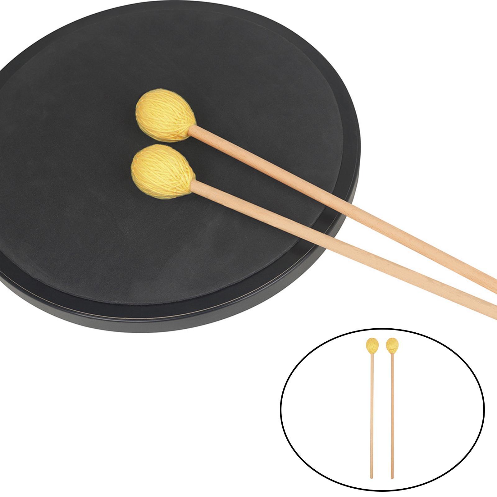 Marimba Mallets Wood Handle Soft Head Professionals Sticks yellow