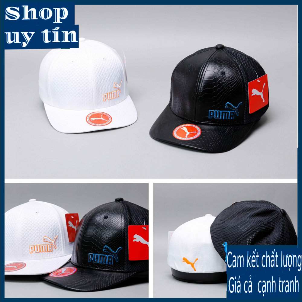 [ Miễn ship / giảm giá ] MŨ NÓN LƯỠI TRAI NAM NỮ LOGO PM THÊU BÊN CAO CẤP  - màu xanh/ màu đen / đen vân da