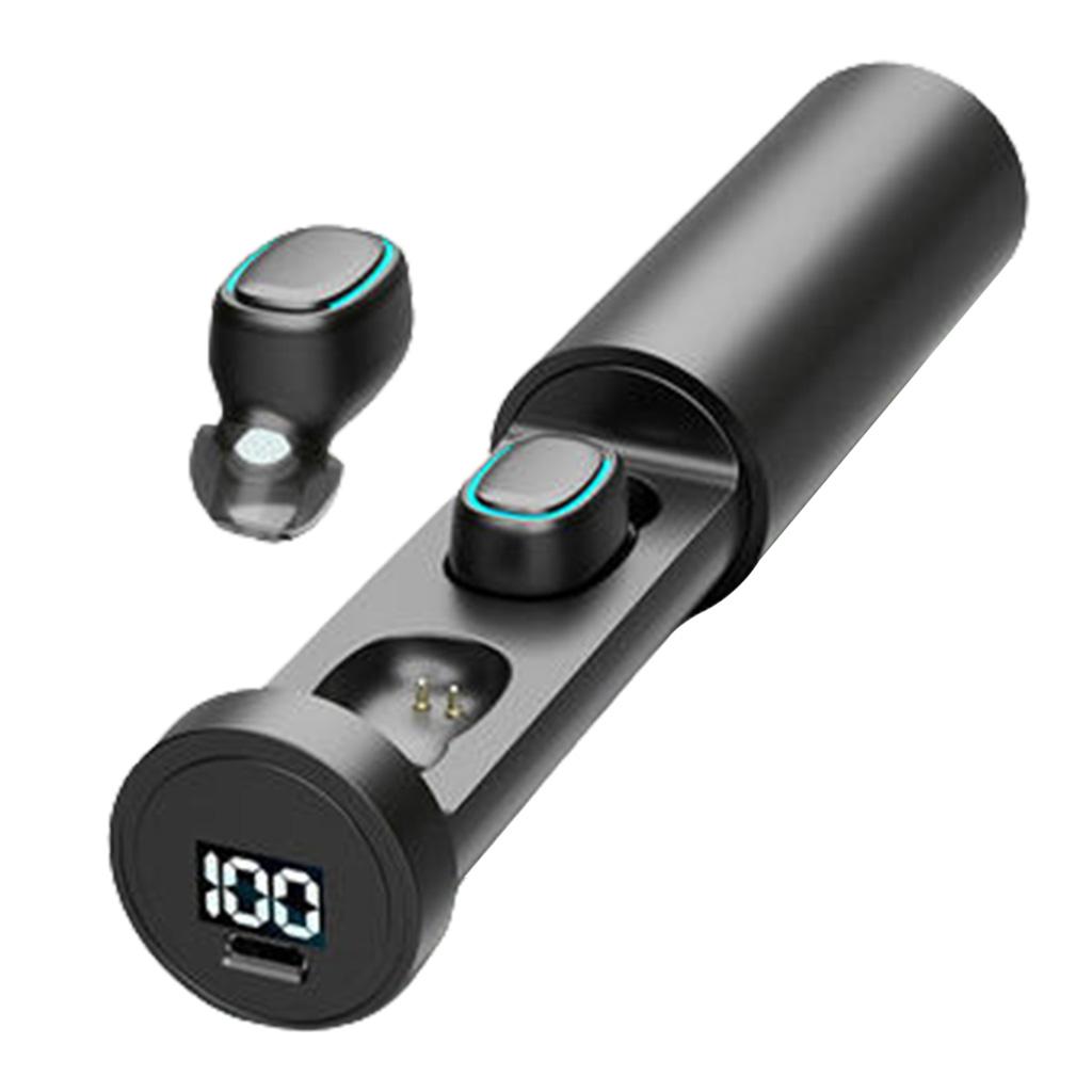 TWS Bluetooth Earbuds, True Wireless Stereo Bluetooth 5.0 Earphones with Charging Case, 30H Playtime Fingerprint Touch Control Deep Bass Headset