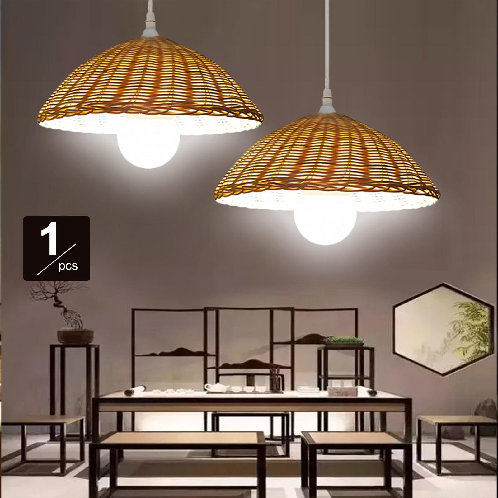 Bamboo Lamp Shade Decoration Light Bulb Cover Bulb Guard for Dining Room